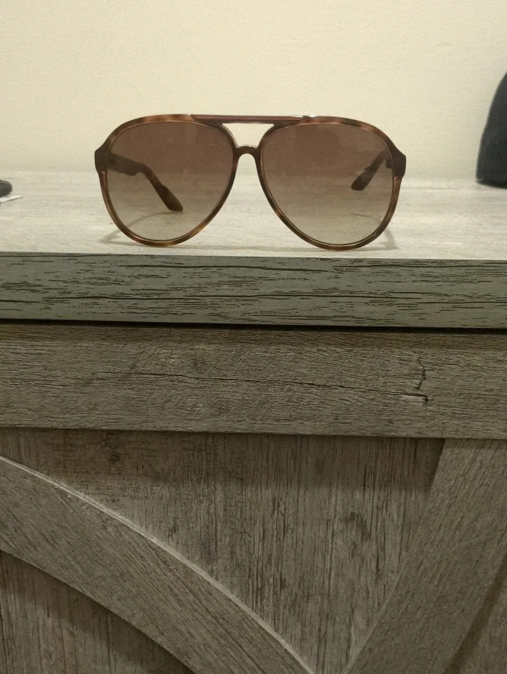 Gucci Men's Brown Gradient Aviator Sunglasses